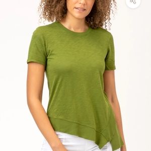 Wearable brand soft cotton Asymmetrical Hem Trim